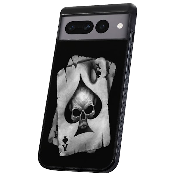 Google Pixel 7A - Skal/Mobilskal Döskalle Kortlek