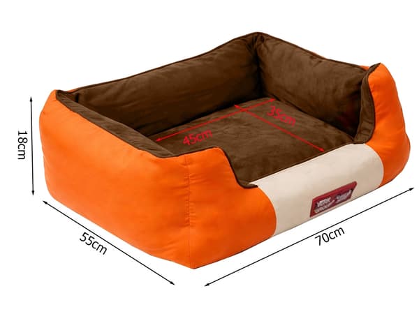 Hund- och kattbädd medium halkfri Orange