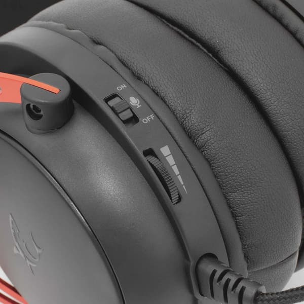 White Shark GORILLA Over-Ear Gaming Headset Svart/Röd