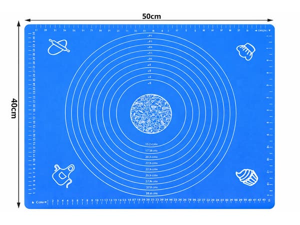 Bakmatta silikon 50 x 40 cm Blue
