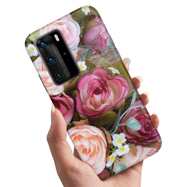 Huawei P40 - Cover/Mobilcover Blomster