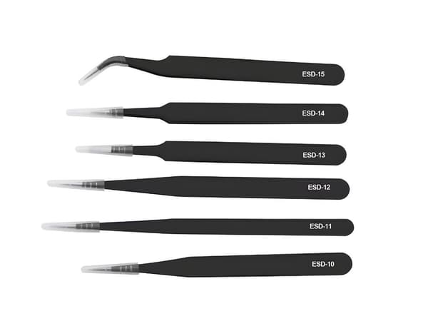 Pincettset antistatisk 6 delar
