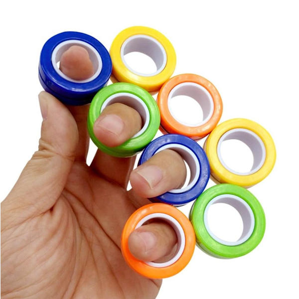 3-Kpl - Magneettiset Renkaat / Fidget Toys - Magneettipallot Multicolor