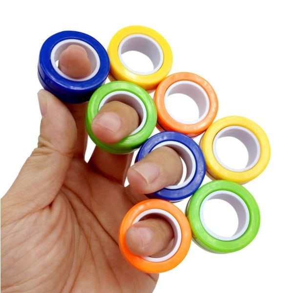 Magnetiske ringe / Fidget Legetøj - Magnetiske bolde - (3-pack) Multicolor