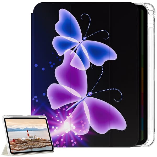 Deksel til iPad Pro 11" - M4/M5 - 2024/2025 - Lilla Sommerfugler