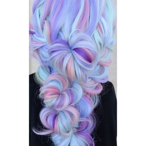 Jumbo Braid / Løshår Hårflette - 60 cm MultiColor Multifärg (ljus)