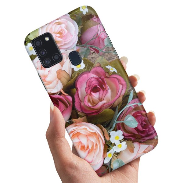 Samsung Galaxy A21s - Cover/Mobilcover Blomster