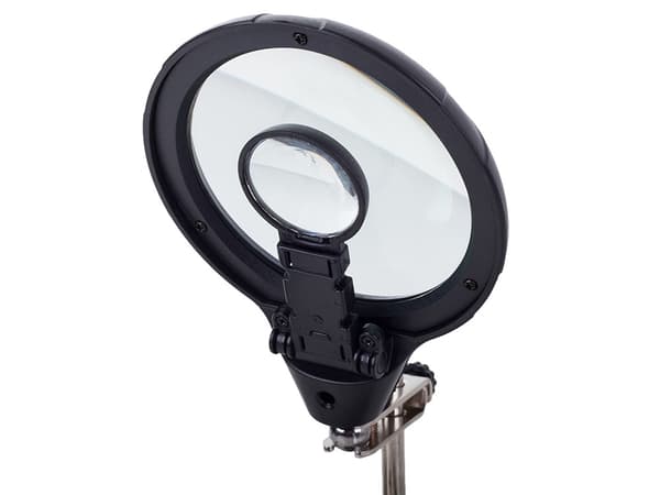 Loddeholder med Forstørrelsesglass & LED