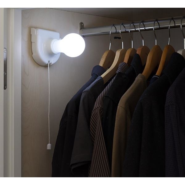 Trådlös LED-lampa för Garderob - Garderobsbelysning Vit