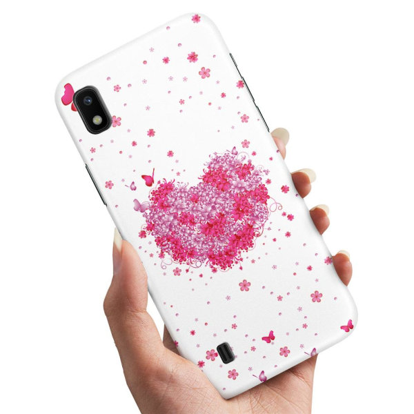 Samsung Galaxy A10 - Cover/Mobilcover Blomsterhjerte