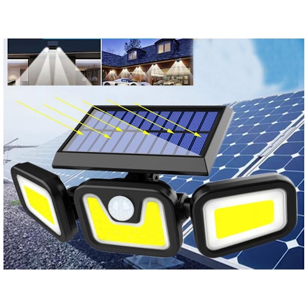 Solcellslampa för Trädgård - Solpanel & Rörelse Sensor