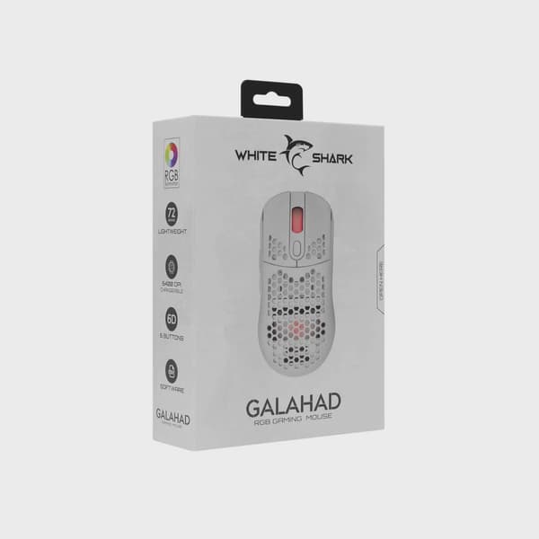 White Shark GALAHAD Gaming Mus 6D 7.200dpi Vit