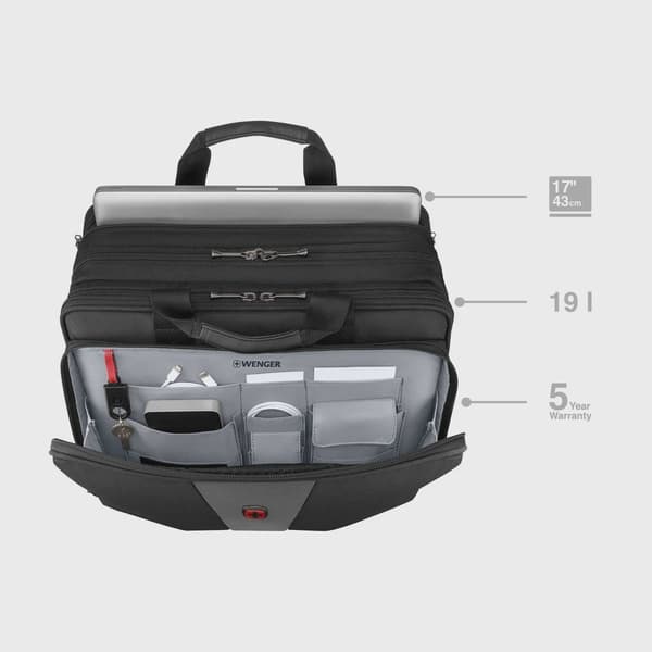 Wenger Legacy 17" Triple Gusset Datorväska Grå/Svart