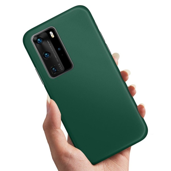 Huawei P40 Pro - Cover / Mobilcover Mørkegrøn Dark green