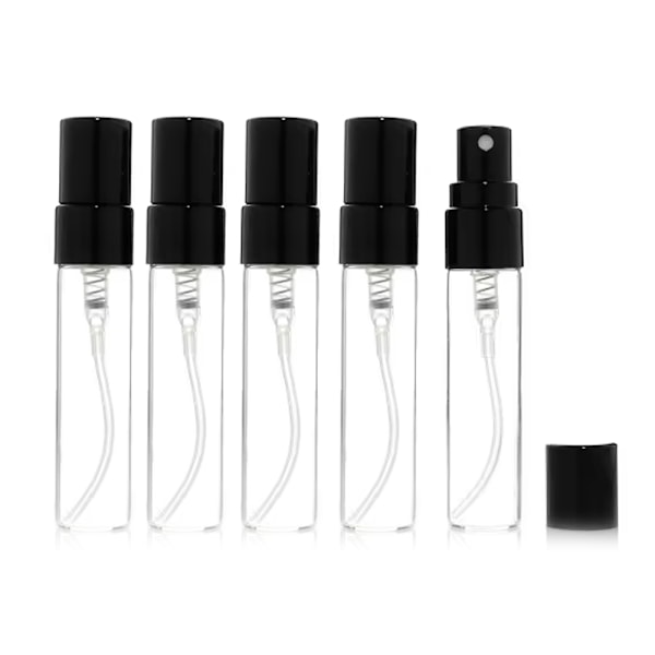 Sprayflaska / Miniflaska i Glas – 5 ml – 5-Pack