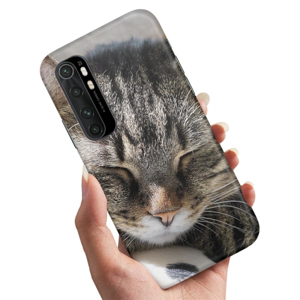 Xiaomi Mi Note 10 Lite - Kuoret/Suojakuori Nukkuva Kissa