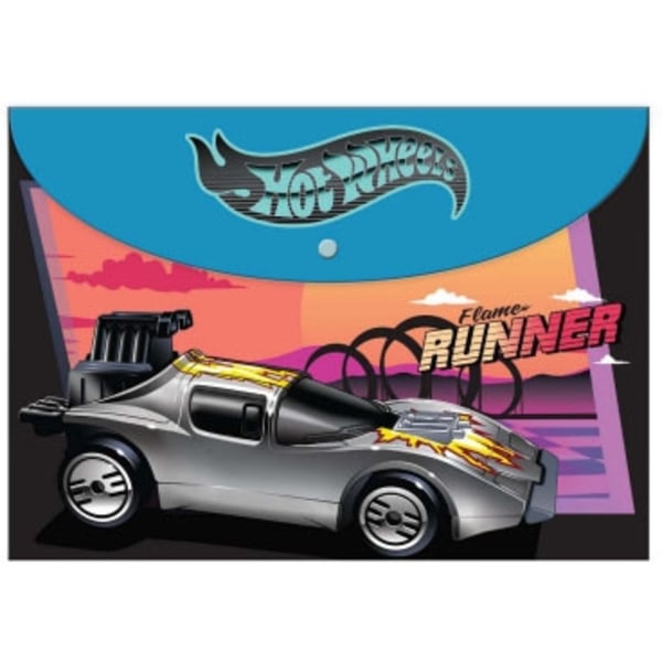 Hot Wheels Dokumenthållare A4 med ficka Flame Runner