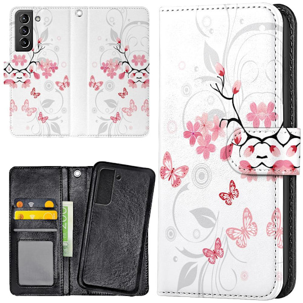 Samsung Galaxy S21 - Mobilcover/Etui Cover Naturligt Mønster Multicolor