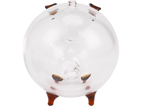 Spargris glas stor Brun