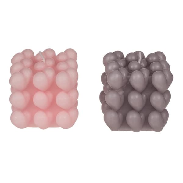 Ljus / Värmeljus - Hjärtbubblor multifärg