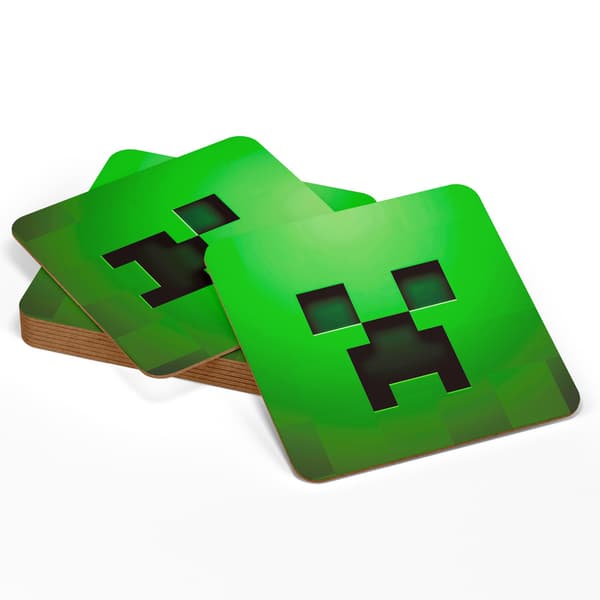 4-Pak - Glassbrikker Minecraft - Underlag til Glass Multicolor