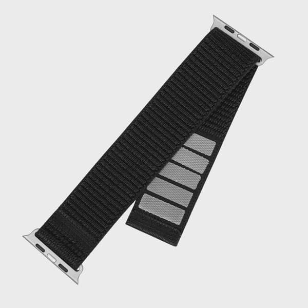 FIXED Nylonrem för Apple Watch 42/44/45mm Svart