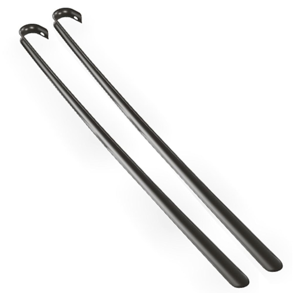 2-Kpl - Kengänkauha Metallia - Erittäin Pitkä - 80cm Black 2-Pack