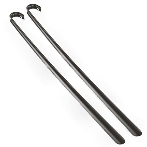 2-Pack - Skohorn i Metall - Extra Lång - 80cm Black 2-Pack