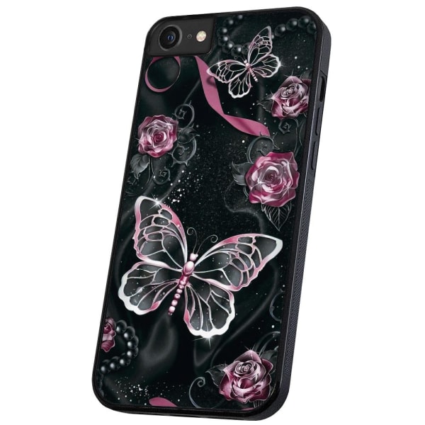 iPhone 6/7/8/SE - Cover/Mobilcover Sommerfugle