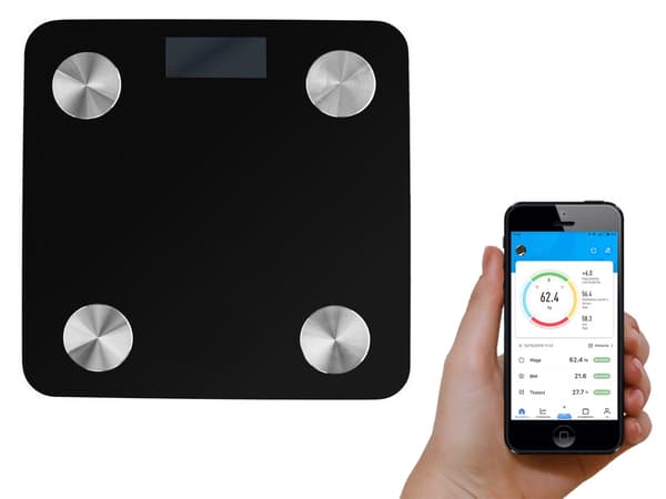 Smart badrumsvåg - Bluetooth, app för Android/iOS