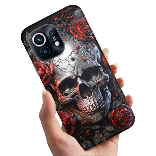 Xiaomi 11 Lite 5G NE - Cover/Mobilcover Skull Roses