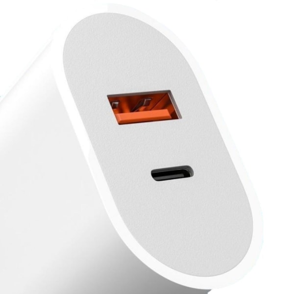 iPhone oplader med 2 udtag - Hurtigoplader 20W USB-C White