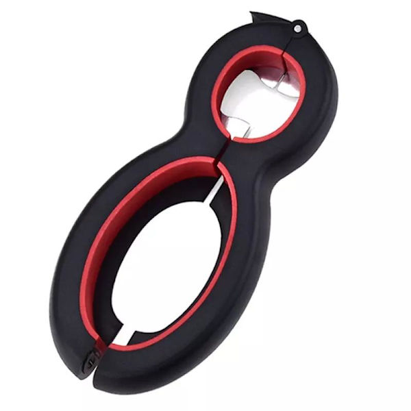 6-in-1 Purkinavaaja / Pullonavaaja - Avaa purkit & pullot Black