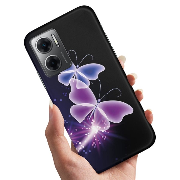Xiaomi Redmi 10 5G - Skal/Mobilskal Lila Fjärilar