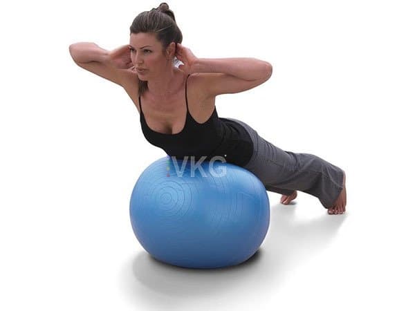 Gymnastikboll / Pilatesboll med Pump - 65 cm Blå
