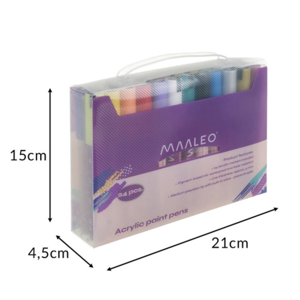 Akrylpennor 24-pack - Marker-set för målning