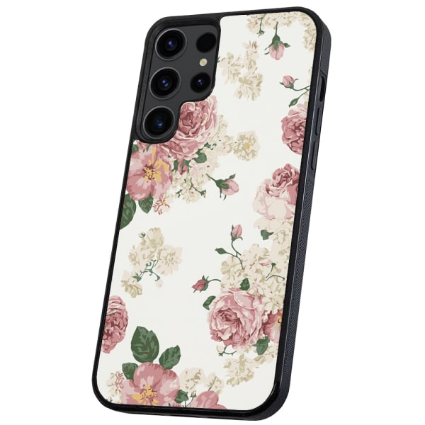 Samsung Galaxy S24 Ultra - Cover/Mobilcover Retro Blomster