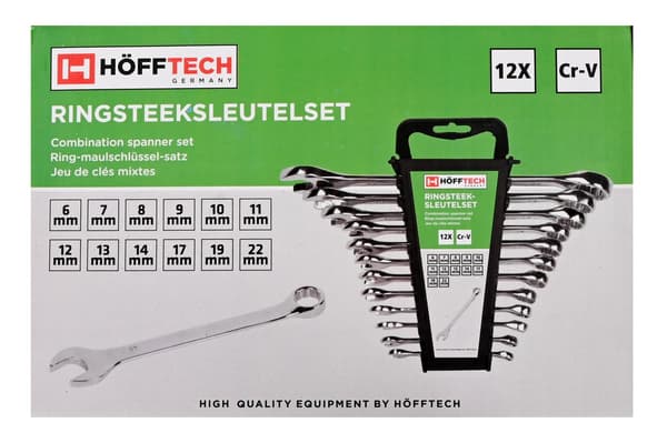 Fast nyckelset 12 delar Cr-V