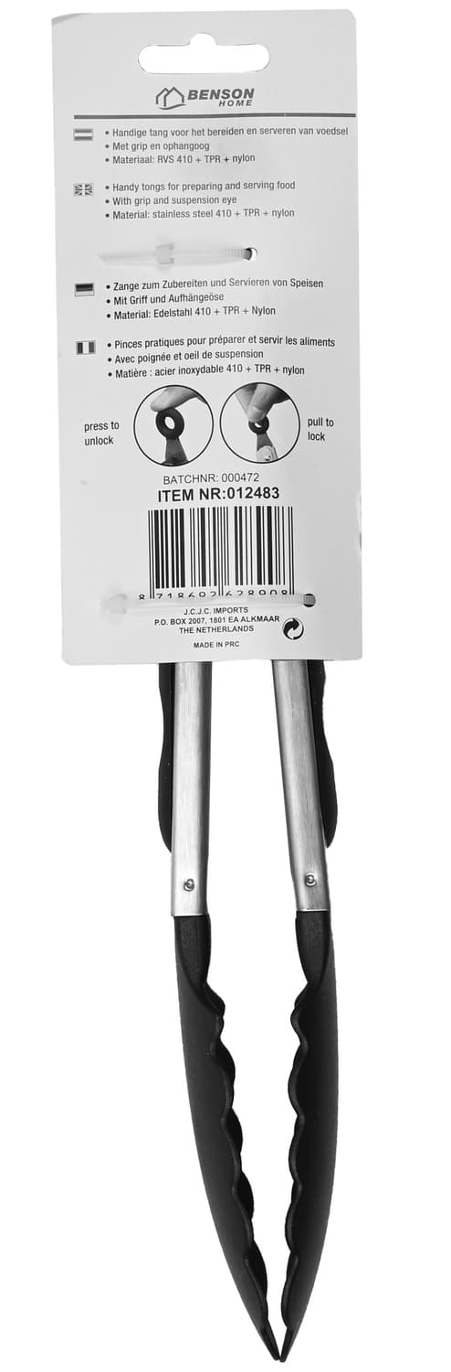 Köks-tång svart 23 cm
