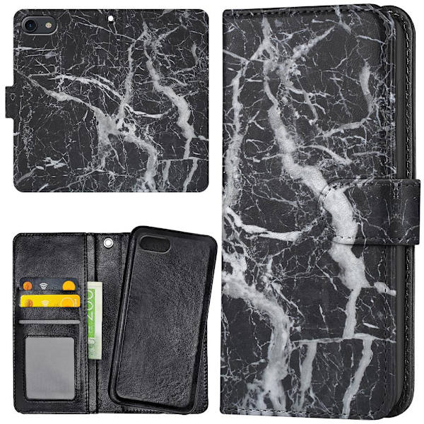 iPhone 6/6s Plus - Plånboksfodral/Skal Marmor