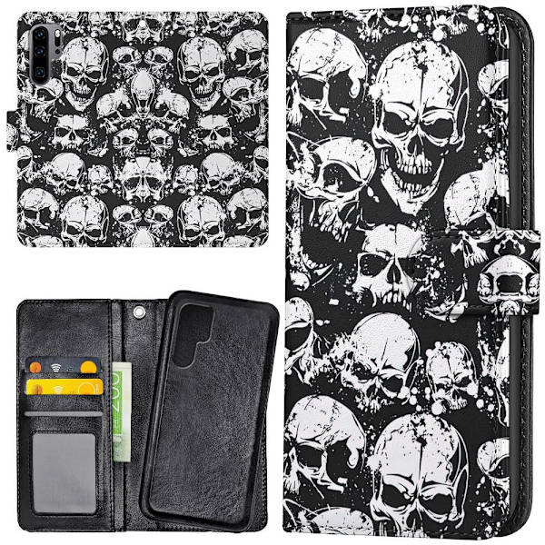 Samsung Galaxy Note 10 - Plånboksfodral/Skal Skulls