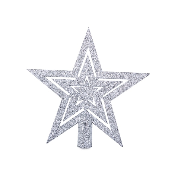 100-Pak Julekugler + Stjerne – Juledekoration Silver