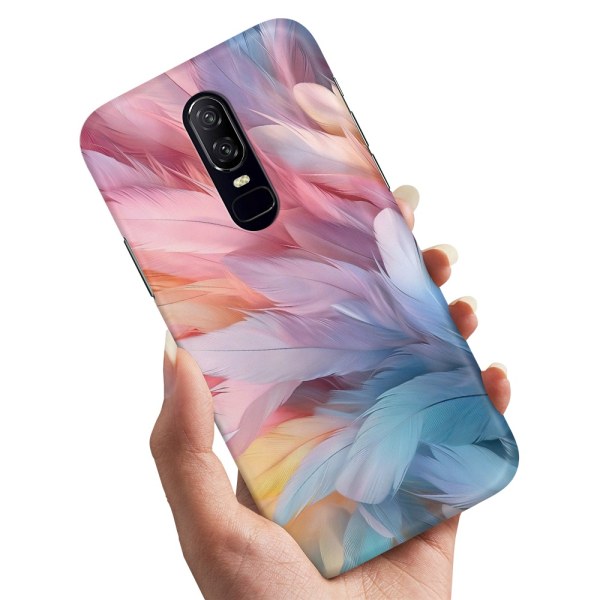 OnePlus 6 - Cover/Mobilcover Feathers