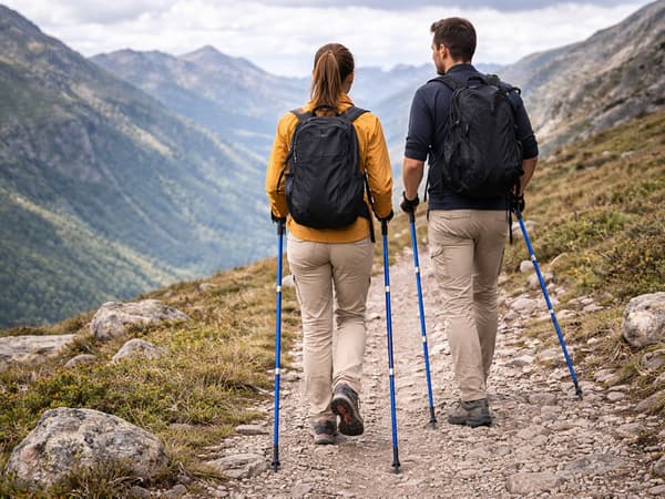 Gåstavar nordic walking set Blue
