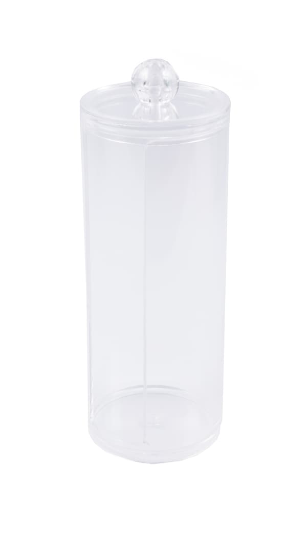 Bomullsrondeller behållare transparent