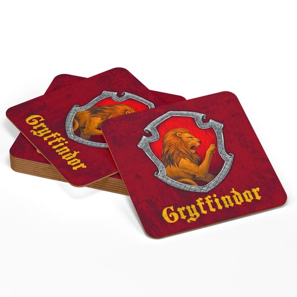 4-Pak - Glasbrikker Harry Potter - Underlag til Glas MultiColor 4-pack Gryffindor