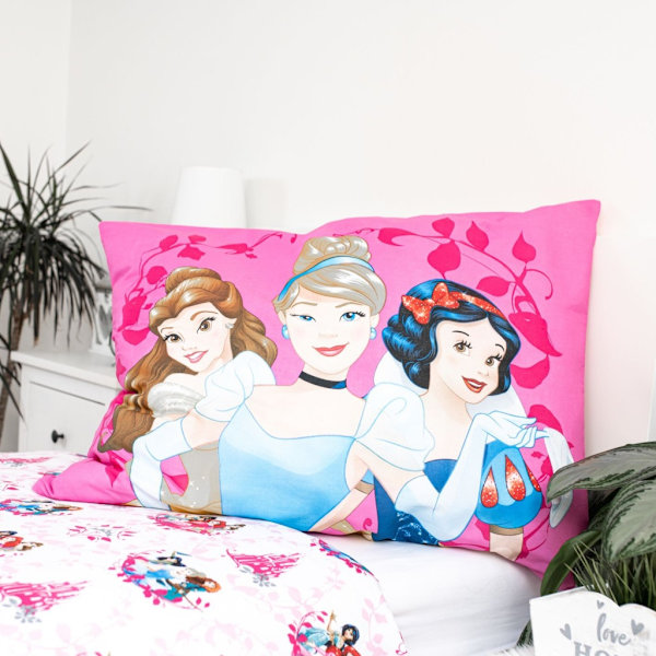 Disney Princess hjärt-sängkläder set 140×200 cm, 70×90 cm