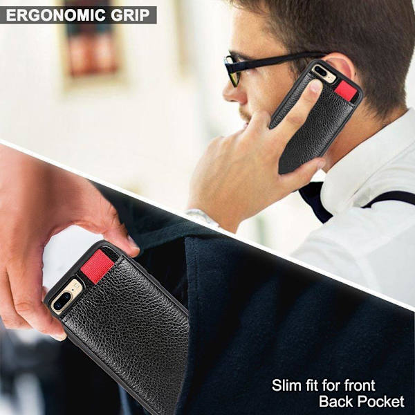 iPhone 13 Pro - Skal / Mobilskal med Skjult Kortlomme / Kortholder Black