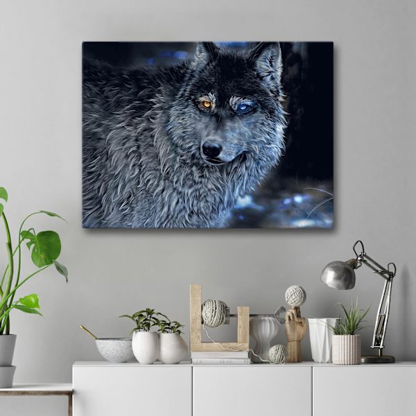 Lærredsbillede / Lærredstryk - Wolf - 40x30 cm - Lærred