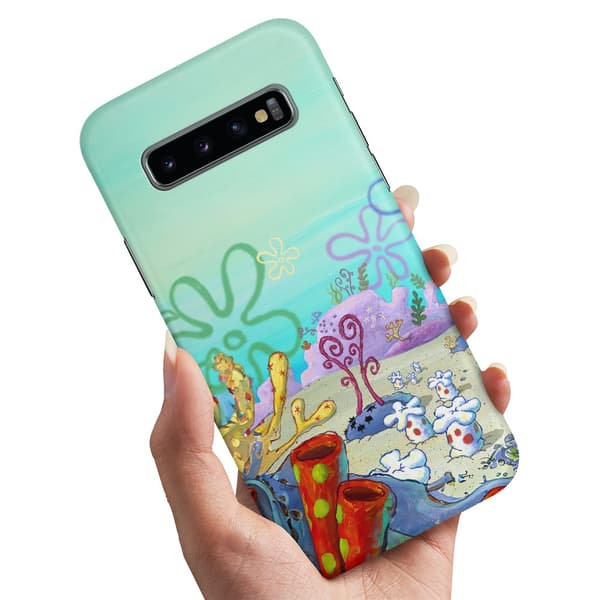 Deksel / Mobildeksel til Samsung Galaxy S10 Plus - Svampebob
